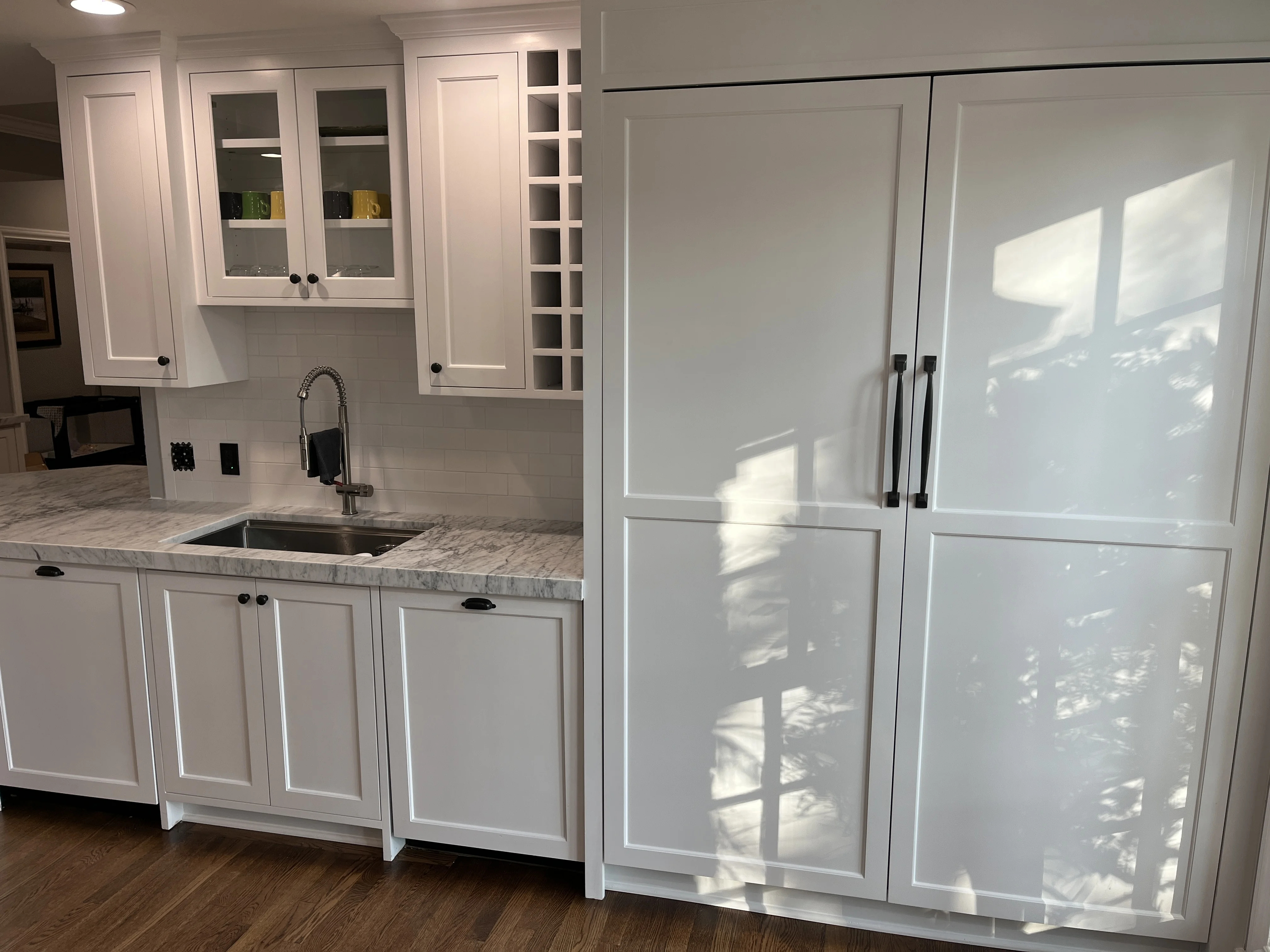 White inset kitchen with wine cubby Fort Smith AR
